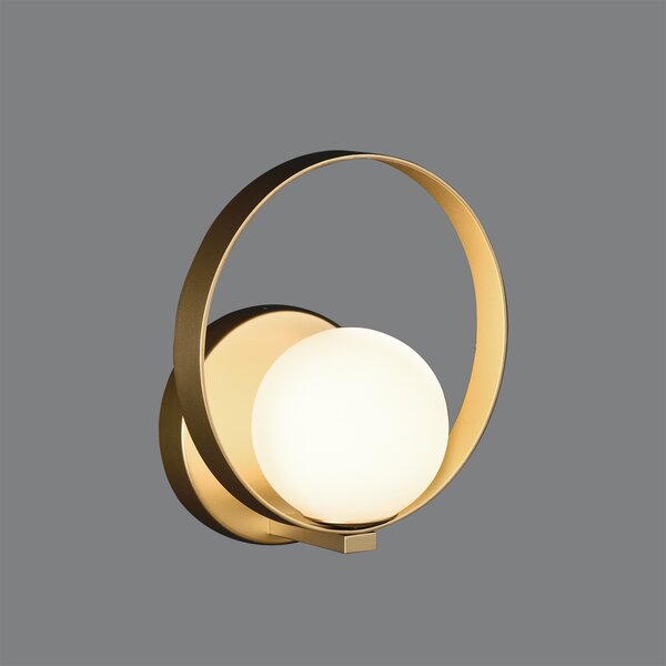 ACB Iluminacion Nástěnné LED svítidlo HALO, ⌀ 16 cm, 5W, CRI90, CCT switch 2700-3000K Barva: Zlatá, Stmívání, řízení: TRIAC