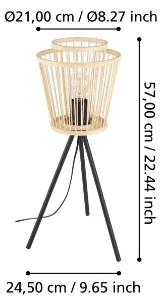 STOLNÍ LAMPA, E27, 21/57 cm Eglo - Online Only svítidla, Online Only