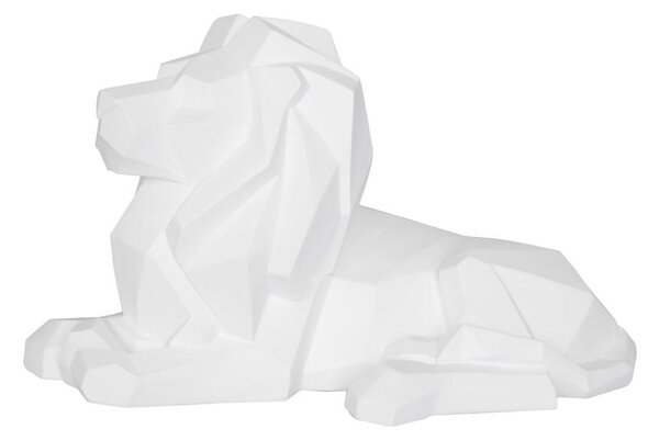 Soška lev Lion 35,3 cm Origami Present Time (Barva- matná bílá)