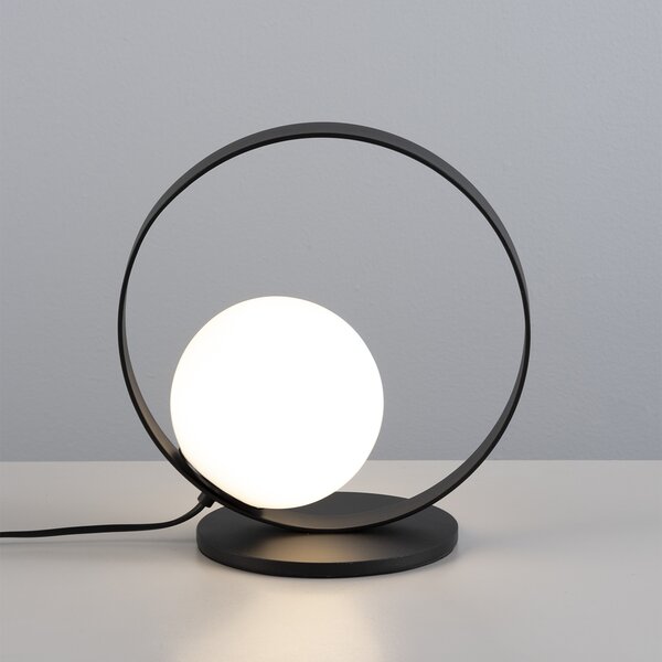 ACB Iluminacion Stolní LED lampa HALO, ⌀ 26 cm, 5W, CRI90, CCT switch 2700-3000K Barva: Černá, Stmívání, řízení: ON/OFF (bez stmívání)