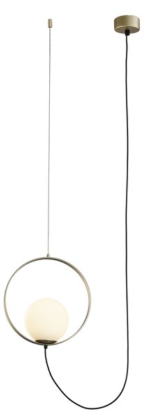 ACB Iluminacion Zavěsné LED svítidlo HALO, ⌀ 25 cm, 5W, CRI90, CCT switch 2700-3000K Barva: Černá, Stmívání, řízení: TRIAC