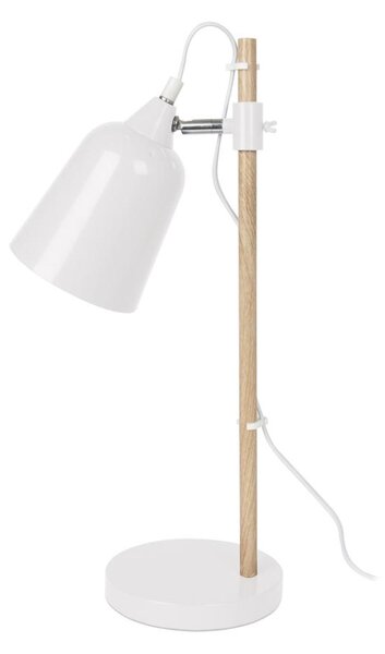 Stolní lampa Wood-like Leitmotiv (Barva - bílá, kov, dřevo)
