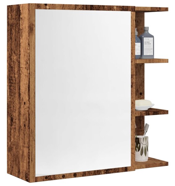 Koupelnová skříňka zrcadlo old wood 62,5x20,5x64 cm kompozit