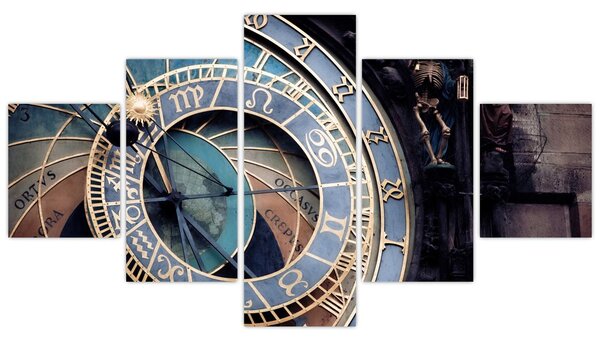 Obraz - Orloj, Praha (125x70 cm)