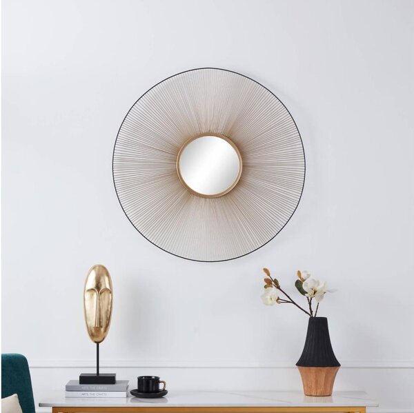 Eglo 425033 - Nástěnné zrcadlo ESASHI pr. 76 cm zlatá/černá