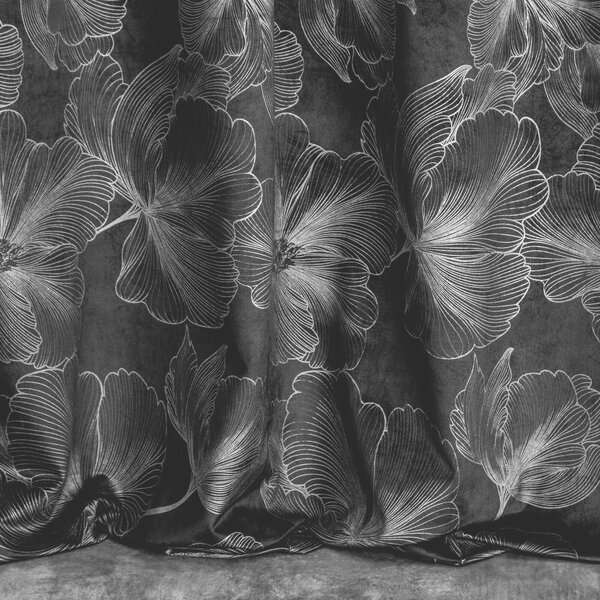 ZATEMŇOVACÍ ZÁVĚS NA PÁSCE STELLA 140X300 CM KVĚTY