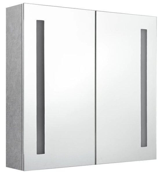 LED koupelnová skříňka se zrcadlem betonově šedá 62x14x60 cm