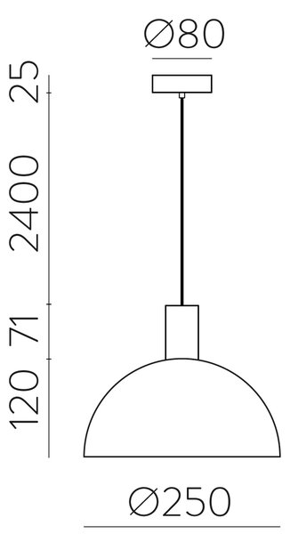 ACB Iluminacion Závěsné svítidlo TIGA, ⌀ 25 cm, 1xE27 15W Barva: Bílá, Barva montury: Bílá