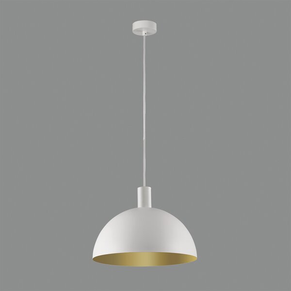 ACB Iluminacion Závěsné svítidlo TIGA, ⌀ 25 cm, 1xE27 15W Barva: Bílá, Barva montury: Bílá