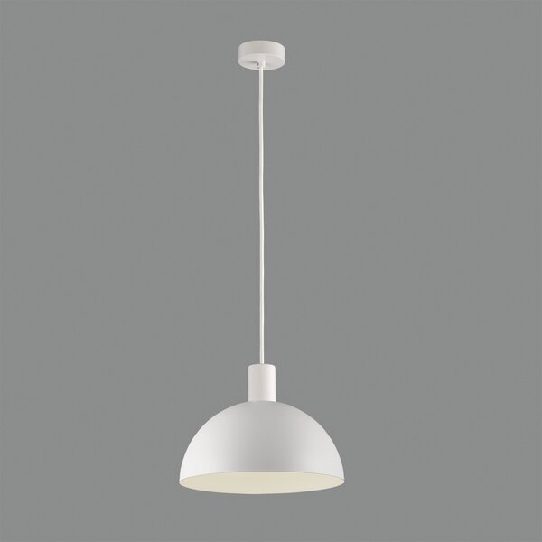 ACB Iluminacion Závěsné svítidlo TIGA, ⌀ 25 cm, 1xE27 15W Barva: Bílá, Barva montury: Bílá