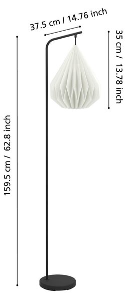 STOJACÍ LAMPA, 36,5/30/158,5 cm Eglo - Online Only svítidla, Online Only