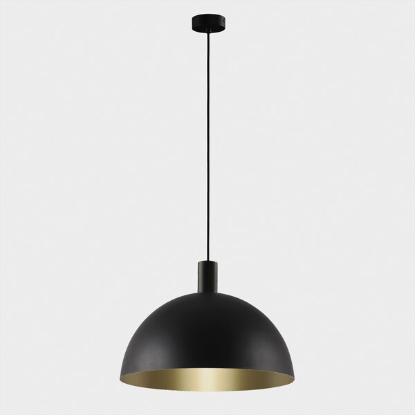 ACB Iluminacion Závěsné svítidlo TIGA, ⌀ 35 cm, 1xE27 15W Barva: Bílo-zlatá, Barva montury: Bílá