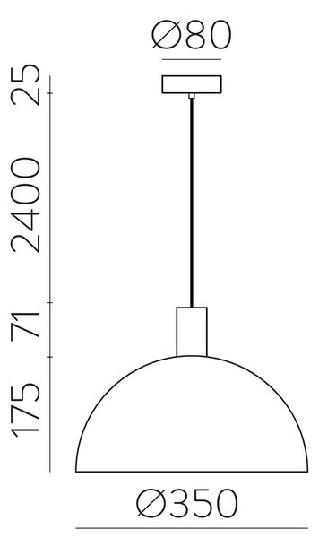ACB Iluminacion Závěsné svítidlo TIGA, ⌀ 35 cm, 1xE27 15W Barva: Bílo-zlatá, Barva montury: Bílá