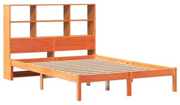 Postel s knihovnou bez matrace 150 x 200 cm masivní borovice 3321606