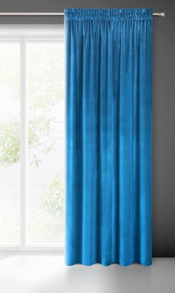 ZATEMŇOVACÍ ZÁVĚS NA PÁSCE SAMANTA 140X300 CM MODRÁ
