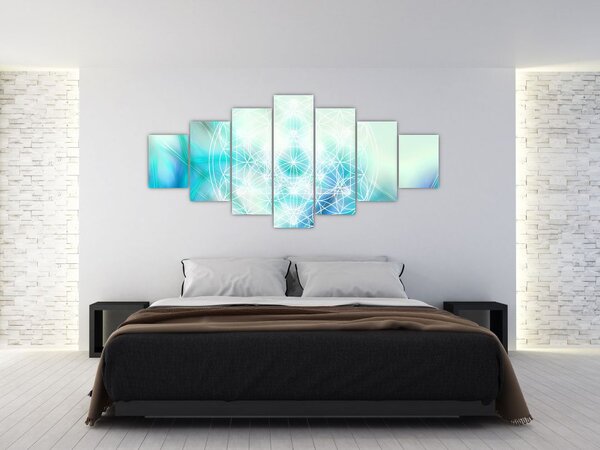 Obraz - Merkaba v tyrkysovém pozadí (210x100 cm)