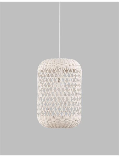 Nova Luce Závěsné svítidlo AURORA, ratan, E27 1x12W Barva: Bílá