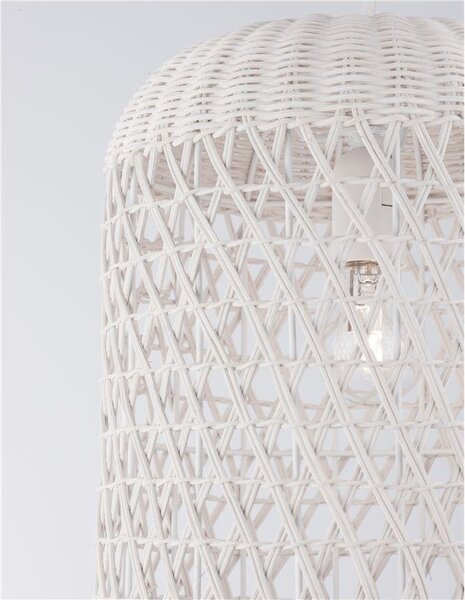 Nova Luce Závěsné svítidlo AURORA, ratan, E27 1x12W Barva: Bílá