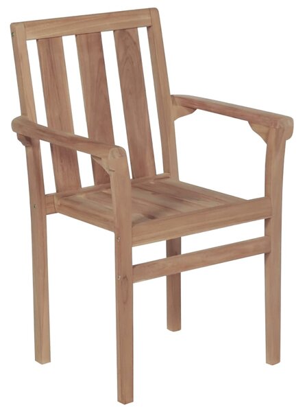 Stohovatelné zahradní židle 2 ks masivní teak
