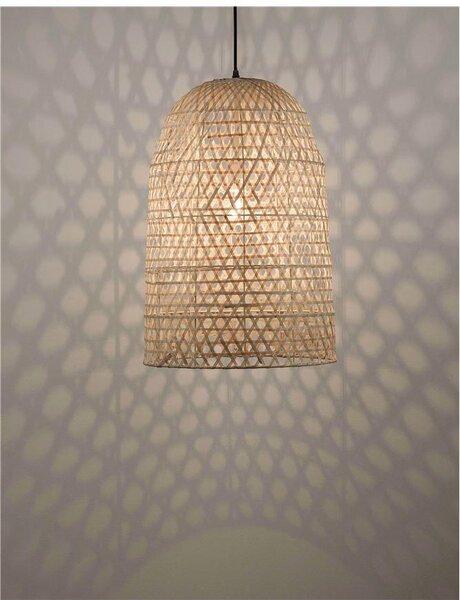 Nova Luce Závěsné svítidlo AURORA, ratan, E27 1x12W Barva: Bílá