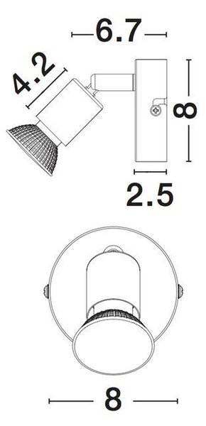 Nova Luce Bodové svítidlo BASE, GU10 1x5W Barva: Nikl