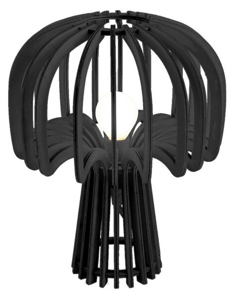 Stolní lampa ve tvaru houby Globular Mushroom Leitmotiv (Barva- černá, dřevo)