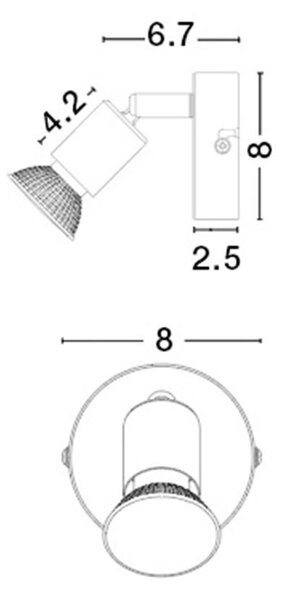 Nova Luce Bodové svítidlo BASE, GU10 1x5W Barva: Nikl