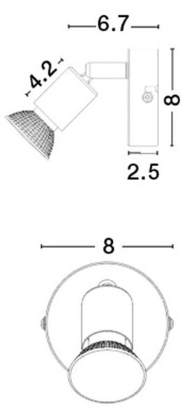 Nova Luce Bodové svítidlo BASE, GU10 1x5W Barva: Nikl