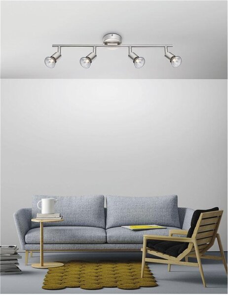 Nova Luce Bodové svítidlo BASE, GU10 4x5W Barva: Rezavá