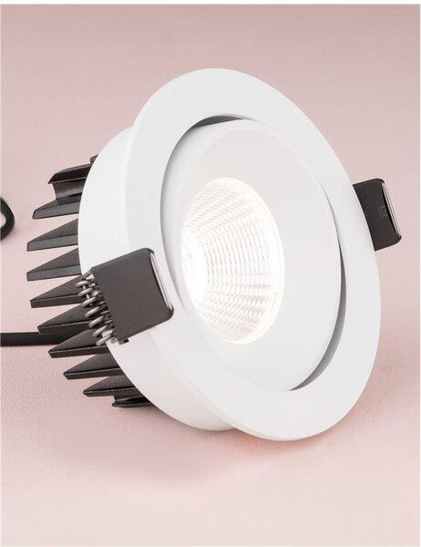 Nova Luce Zapuštěné svítidlo BLADE bílá hliník LED 12W 3000K 38st. IP65 výklopné Barva: Bílá