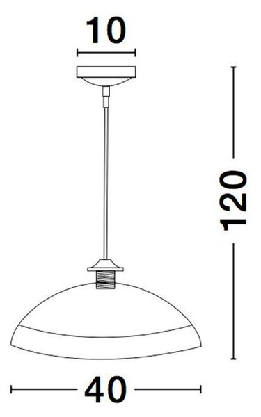 Nova Luce Závěsné svítidlo BENITO, E27 1x12W Barva: Zlatá