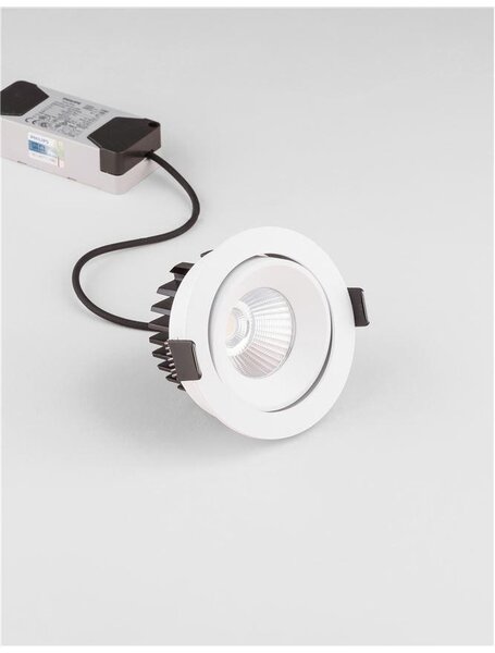 Nova Luce Zapuštěné svítidlo BLADE bílá hliník LED 12W 3000K 38st. IP65 výklopné Barva: Bílá