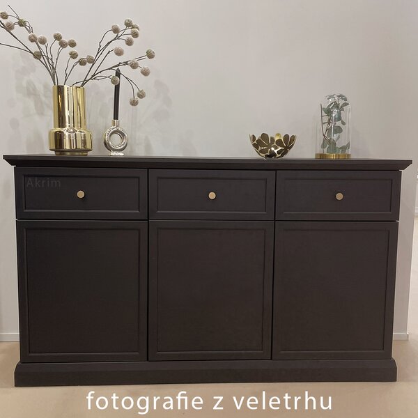 LUCCA c | vitrína W2D s policemi | 102,4 cm | černá