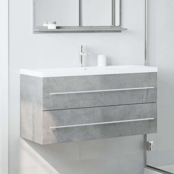 Skříňka pod umyvadlo betonově šedá 100x38,5x48 cm dřevotříska