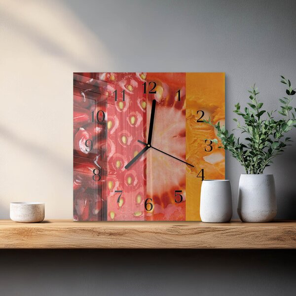 Skleněné hodiny na stěnu Ovoce zskc-30x30-00179933