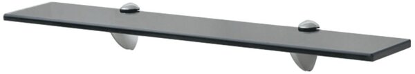 Plovoucí skleněná police - černý | 60x10 cm 8 mm