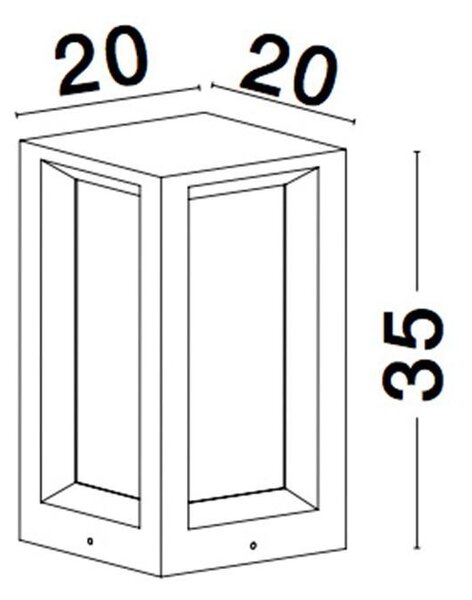Nova Luce Venkovní sloupkové svítidlo CASTRO, E27 1x12W IP65 Barva: Šedá