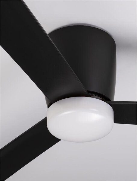 Nova Luce Stropní ventilátor DELL tělo z hliníku, 3ABS dřevěné listy Barva: Bílá