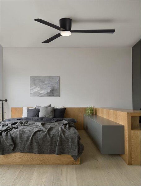 Nova Luce Stropní ventilátor DELL tělo z hliníku, 3ABS dřevěné listy Barva: Bílá