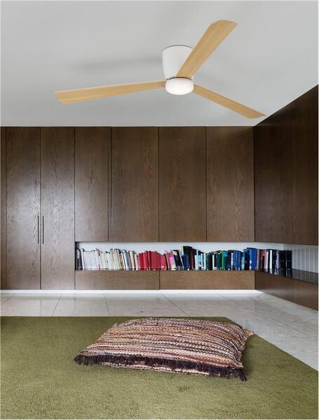 Nova Luce Stropní ventilátor DELL tělo z hliníku, 3ABS dřevěné listy Barva: Bílá