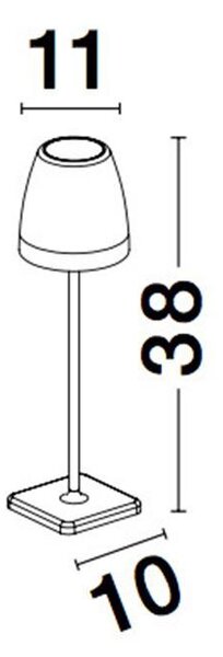 Nova Luce Venkovní stolní lampa COL, LED 2W 3000K IP54 62st. 5V DC vypínač na těle USB kabel stmívatelné Barva: Zelená