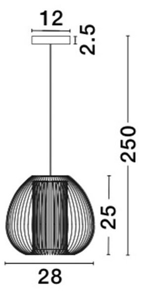 Nova Luce Závěsné svítidlo DESIRE, E27 1x12W Barva: Bílá