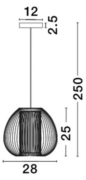 Nova Luce Závěsné svítidlo DESIRE, E27 1x12W Barva: Bílá