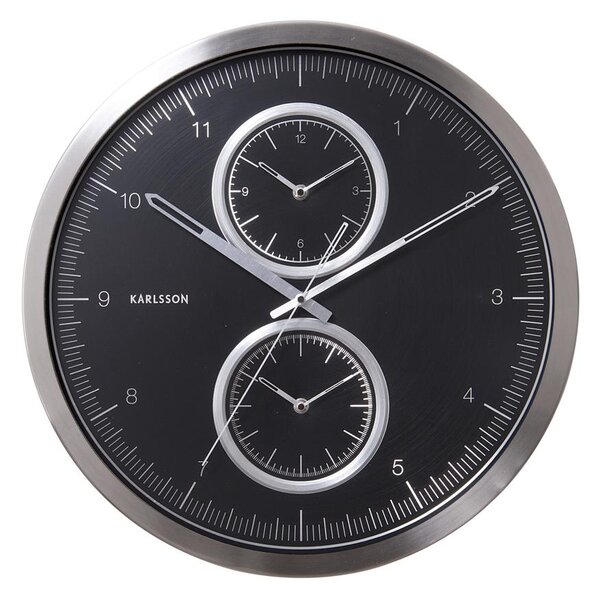Nástěnné hodiny Multiple 50 cm Karlsson (Barva - černá)