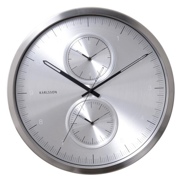 Nástěnné hodiny Multiple 50 cm Karlsson (Barva - stříbrná)