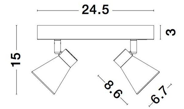 Nova Luce Bodové svítidlo DUBLIN, GU10 2x10W Barva: Bílá