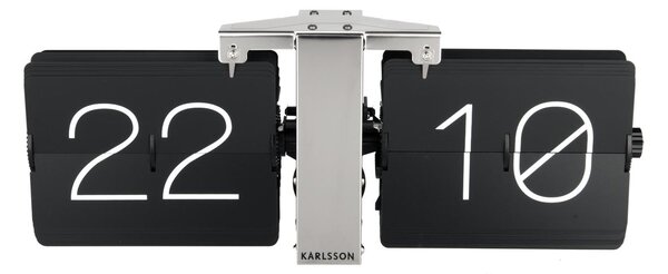 Nástěnné hodiny Flip No Case 36 cm Karlsson (Barva - černá, chromová)