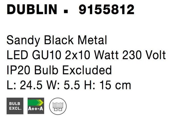 Nova Luce Bodové svítidlo DUBLIN, GU10 2x10W Barva: Bílá