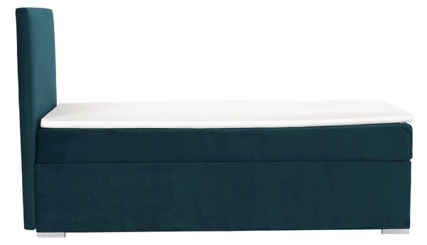 KONDELA Boxspringová postel, jednolůžko, zelená, 90x200, pravá, SAFRA