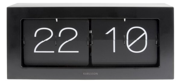 Nástěnné/stolní překlápěcí hodiny Boxed Flip XL 37 cm Karlsson (Barva - matná černá)